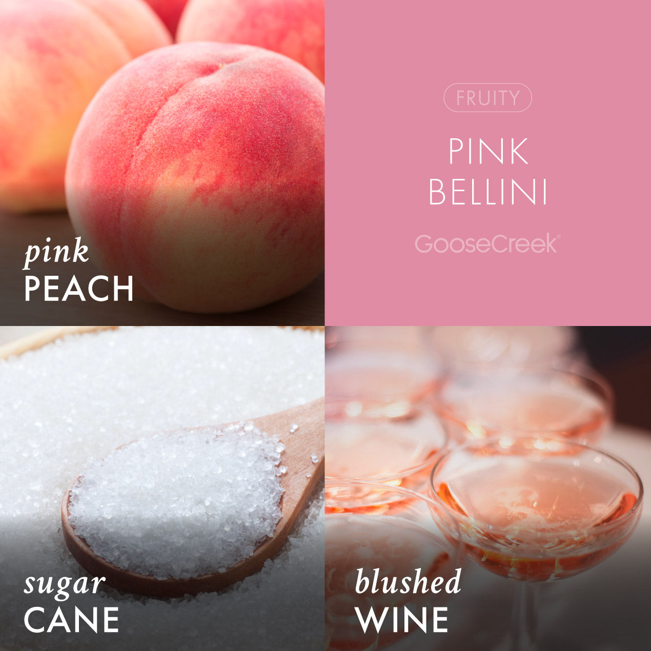 Pink Bellini Large 3-Wick Candle